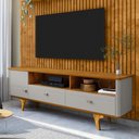 Ver imagem 2 de Jogo Painel e Rack Brook Naturalle Off White