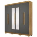 Ver imagem 1 de Guarda Roupa Casal 218cm com Espelho Elegance Nature/alasca - Vila Rica