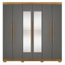 Ver imagem 6 de Guarda Roupa Casal 218cm com Espelho Elegance Nature/alasca - Vila Rica