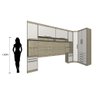 Guarda-Roupa Dormitório Modulado Master Casal Queen 158cm Canto - Avelã Rústico e Areia - Luciane - 5
