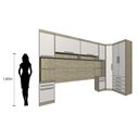 Ver imagem 5 de Guarda-Roupa Dormitório Modulado Master Casal Queen 158cm Canto - Avelã Rústico e Areia - Luciane