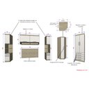 Ver imagem 3 de Guarda-Roupa Dormitório Modulado Master Casal Queen 158cm Canto - Avelã Rústico e Areia - Luciane