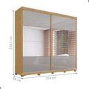 Ver imagem 4 de Guarda Roupa Casal Caio 2 Portas Correr 4 Gavetas com Espelho Naturale-Off White Framar