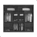 Ver imagem 2 de Guarda Roupa Casal Caio 2 Portas Correr 4 Gavetas com Espelho Naturale-Off White Framar