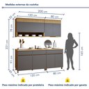 Ver imagem 3 de Cozinha Completa Modulada 4 Peças 7 Portas 3 Gavetas 100% Mdf Realeza Premium