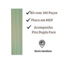 Ver imagem 4 de Kit Revestimento Ripado 100 Placas Adesiva 45 X 11 Cm em Mdf:verde