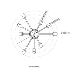 LUSTRE PENDENTE SPUTNIK PRETO - 6