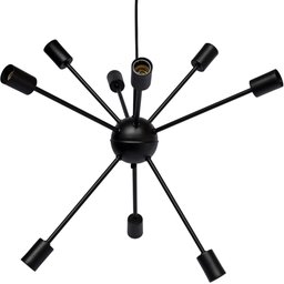 LUSTRE PENDENTE SPUTNIK PRETO - 2