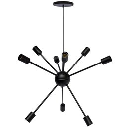 LUSTRE PENDENTE SPUTNIK PRETO - 1