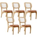 Ver imagem 1 de Kit 5 Cadeiras para Sala de Jantar Estofada e Tela Mariah L02 Couríssimo Camel