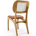 Ver imagem 4 de Kit 5 Cadeiras para Sala de Jantar Estofada e Tela Mariah L02 Couríssimo Camel