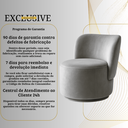 Ver imagem 6 de Poltrona Orgânica Redonda Estofada Veludo Luxo Moderna Conforto Design P/ Sala Espera Recepção Hall