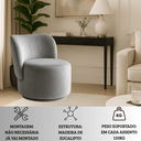 Ver imagem 5 de Poltrona Orgânica Redonda Estofada Veludo Luxo Moderna Conforto Design P/ Sala Espera Recepção Hall
