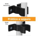 Ver imagem 2 de Cercado Cães Cachorros Pets com 10 Módulos + Portão Preto Branco Divisor de Ambientes Branco