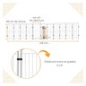 Cercado Cães Cachorros Pets com 10 Módulos + Portão Preto Branco Divisor de Ambientes Branco - 4