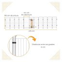 Ver imagem 4 de Cercado Cães Cachorros Pets com 10 Módulos + Portão Preto Branco Divisor de Ambientes Branco