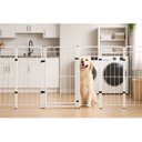 Ver imagem 5 de Cercado Cães Cachorros Pets com 10 Módulos + Portão Preto Branco Divisor de Ambientes Branco
