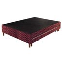 Ver imagem 3 de Cama Box Base c/Auxiliar Casal Sommier Rústico Wine (138x188x30) - Paropas