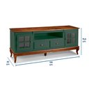 Ver imagem 4 de Rack para Sala Pés Luis Xv 2 Portas 2 Gavetas Nicho Hannover 60812 Linz Móveis - Verde Musgo/imbuia