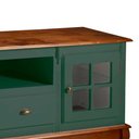 Ver imagem 3 de Rack para Sala Pés Luis Xv 2 Portas 2 Gavetas Nicho Hannover 60812 Linz Móveis - Verde Musgo/imbuia