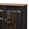 Aparador Rústico Madeira Maciça 3 Portas Vidro Preto Garapa D125 Denk - 8