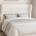 Ver imagem 1 de Cabeceira para Cama Box King 213cm Bono Bouclé Off White - Sallar Home