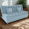 Sofa Cama 2 Lugares 185 Cm Duda Tecido Boucle F495 Azul Milani Store - 1