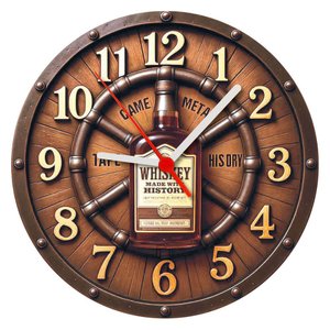 Relógio de Parede - Amadeirado Efeito 3d 25x25x2cm