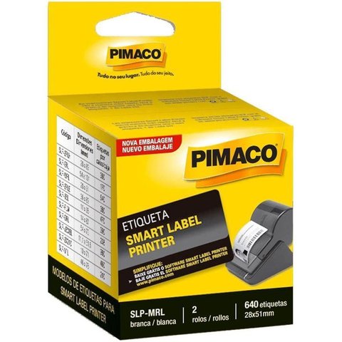 Etiqueta Pimaco Impressão Térmica Smart Label Slp-Mrl 28x51mm 2 Rolo com 640