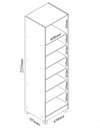 Ver imagem 5 de Sapateira Multiuso Modulo Organizador Sapatoschay 1P Espelho Cor:Madeira