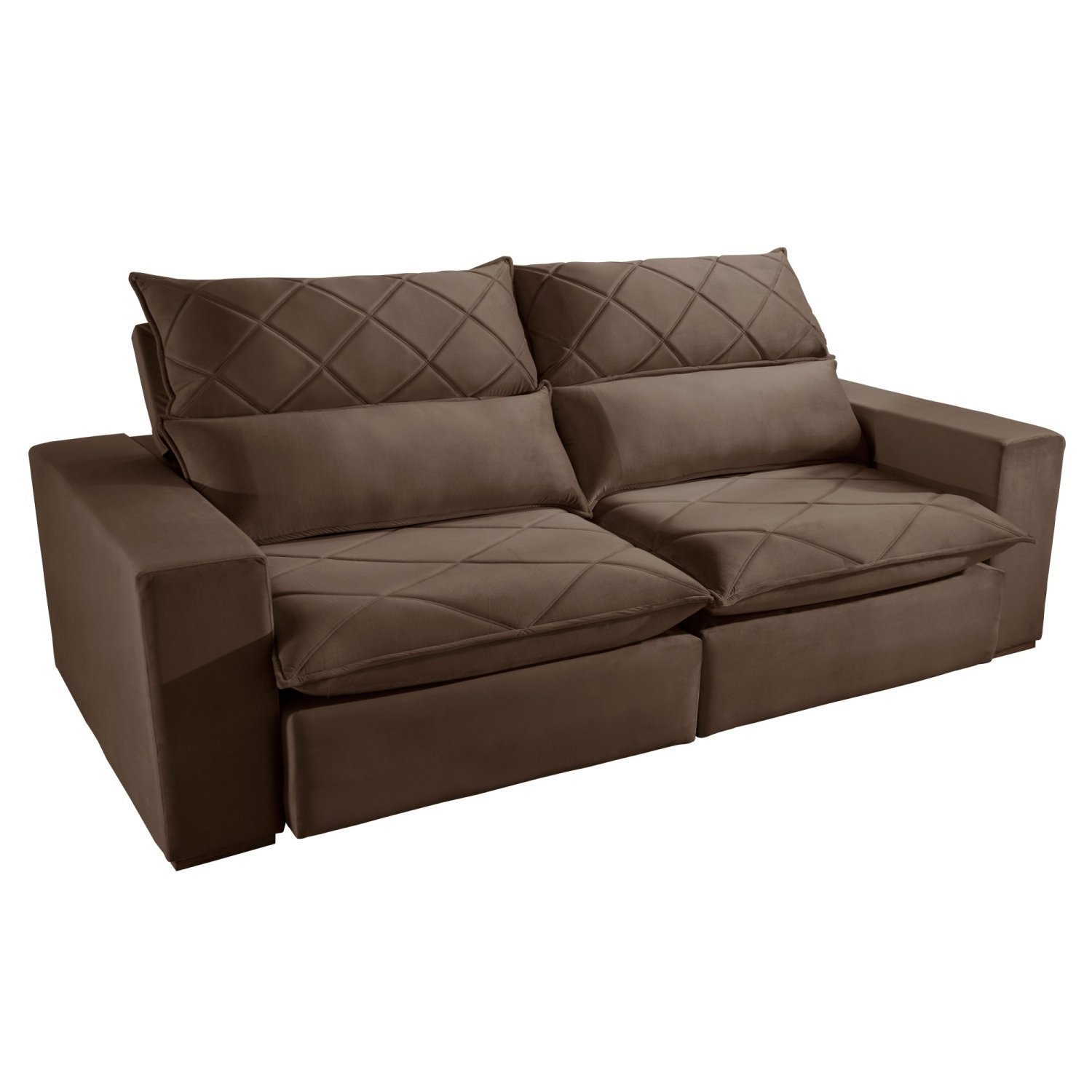 Sofá 4 Lugares Retrátil e Reclinável 250cm Porto Celflex MadeiraMadeira