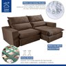 Sofá 4 Lugares Retrátil e Reclinável 250cm Porto  Veludo  - 10