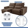 Sofá 4 Lugares Retrátil e Reclinável 250cm Porto  Veludo  - 11