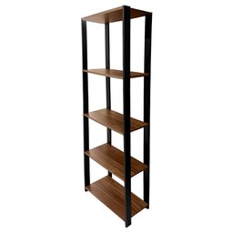 Estante Arara Alta Estilo Industrial Madeira Amadeirado Nogal Realme Guarda Roupa Roupeiro para Quar - 3