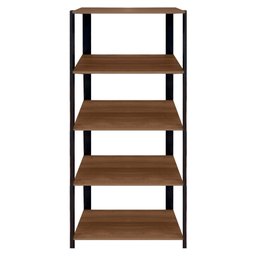 Estante Arara Alta Estilo Industrial Madeira Amadeirado Nogal Realme Guarda Roupa Roupeiro para Quar - 2
