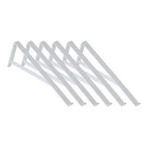 Kit 10 Peças Suporte Mão Francesa para Vidros 10cm - Branca