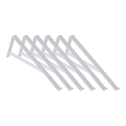 Kit 10 Peças Suporte Mão Francesa para Vidros 10cm - Branca