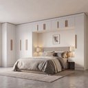 Ver imagem 2 de Guarda Roupas Modulado Closet de Canto Quarto Completo 12 Portas Espaço Cama Queen 1,58m Madrid