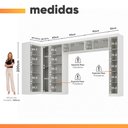 Ver imagem 3 de Guarda Roupas Modulado Closet de Canto Quarto Completo 12 Portas Espaço Cama Queen 1,58m Madrid