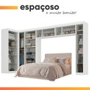 Ver mais imagens de Guarda Roupas Modulado Closet de Canto Quarto Completo 12 Portas Espaço Cama Queen 1,58m Madrid