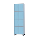 Ver imagem 1 de Armário Roupeiro De Aço Para Vestiário 8 Portas Locker Azul Claro