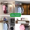 Cabideiro De Parede Arara De Roupas Para Loja Madeirado - 4