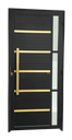 Ver imagem 1 de Porta Lambril Miraggio c/Puxador e. Super Preto Dourado 100 Brimak