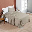 Ver mais imagens de Jogo Cama Lençol Bouclê Casal Padrão Micro Percal 200 Fios C- Laise Bordada 4 Peças - Bege Taupe