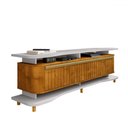 Ver imagem 2 de Rack para Tv até 75 Polegadas Guarapari 3 Portas Off White/naturalle Fresado - Móveis Bechara