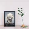 Quadro Arquétipo Lobo Feroz 33x24cm:moldura Preta - 1