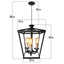 Ver imagem 2 de Luminaria De Ferro Estilo Lampião Decorativo para Área Gourmet Libertas Rosas Artesanato Preto