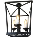 Ver mais imagens de Luminaria De Ferro Estilo Lampião Decorativo para Área Gourmet Libertas Rosas Artesanato Preto