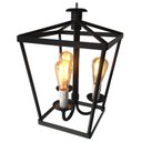 Ver imagem 3 de Luminaria De Ferro Estilo Lampião Decorativo para Área Gourmet Libertas Rosas Artesanato Preto