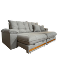 Ver imagem 2 de Sofá Retrátil Reclinável 2,30 M Linho Bege A226 Gael